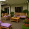 Bankkissen 110×60×7 cm Purple – Sitzkissen für Gartenbank Produktbild-Vorschau 4