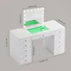 VANITII Coiffeuse LED 6 modes – 11 tiroirs, blanc Voir les images du produit 6