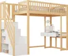 Sweiko 90x200 podkrovná posteľ s multifunkčným stolíkom, Náhľad obrázku produktu 9