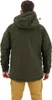 A person wearing a green jacket and brown pants, viewed from the back. Produktbild-Vorschau