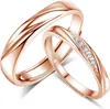 Josfeva Argent Sterling Couple Réglable Alliances Blanc Voir les images du produit 1