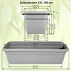 MePla - Set - XXL Balkonkasten mit Bewässerung 100 cm + XXL Produktbild-Vorschau 2