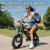 A13 E-Bike MTB Cityrad Fatbike 16 Zoll,Kompaktes Produktbild-Vorschau 2