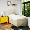 Boxspringbett mit Matratze Creme 90x200 cm Stoff Produktbild-Vorschau 5