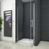 90X195cm Doppel Pendeltür Eckeinstieg Duschkabine Duschwand Produktbild-Vorschau 3