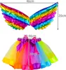Regenbogen Einhornkostüm mit Flügeln (46x20cm) und Rock Produktbild-Vorschau 7