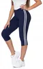 Leggings 3/4 Donna Lampasse Alto Stato Opaco Piacevolmente Anteprima dell’immagine prodotto 3