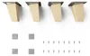 4x sossai Holzfüße eckig - schräge Ausführung 8cm Buche Produktbild-Vorschau 1