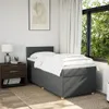 vidaXL Boxspringbett mit Matratze Dunkelgrau 80x200 cm Produktbild-Vorschau 3