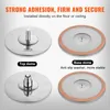 Four images showing two different parts of a dance pole, labeled as 'Top dome' and 'Base dome', with descriptive text highlighting features like 'STRONG ADHESION, FIRM AND SECURE' and 'Anti slip washer, more stable'. Náhľad obrázku produktu