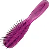 A pink hairbrush with black bristles is shown against a white background. Produktbild-Vorschau