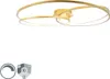 Deckenleuchte Gold 78 cm inkl  LED 3 Stufen Dimmbar Rowin Produktbild-Vorschau 9