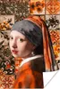 MuchoWow® Poster Mädchen mit Perlenohrring - Johannes Produktbild-Vorschau 1