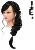 Testa manichino per parrucchieri Iza 60 cm nera, capelli Anteprima dell’immagine prodotto 8