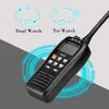 A black Retevis RA26 marine walkie talkie is shown at an angle, with graphics illustrating dual and tri-watch functions above it. Náhľad obrázku produktu