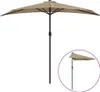 vidaXL Parasol de balcon avec mât en aluminium Taupe Voir les images du produit 1
