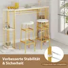 Stół barowy COSTWAY z miejscem do przechowywania, stół Podgląd zdjęcia produktu 5