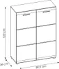 Schuhschrank - B 90 cm - 2 Türen - Weiß Hochglanz Produktbild-Vorschau 6