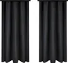 Two dark gray curtains are shown side-by-side against a white background. Náhled obrázku produktu