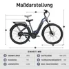 Gunai E-Bike Elektrofahrrad 29 Zoll Citybike Pedelec Damen Produktbild-Vorschau 11