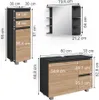Vicco Badmöbel-Set J-Shape, 3 Teile, Anthrazit/Goldkraft Produktbild-Vorschau 3