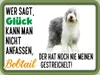 vianmo Holzschild 30x40 cm Glück nicht anfassen Bobtail Produktbild-Vorschau 1