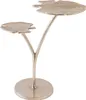 Dekorativer Beistelltisch GINKGO LEAFS 56cm silber handmade Produktbild-Vorschau 7