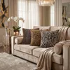 Kissenbezug Leopard 60x60 cm Set aus 2 – Kunstfell & Samt Produktbild-Vorschau 2