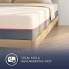 A mattress on a bed frame with a blanket. Anteprima dell’immagine prodotto