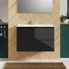 Stamar | Badezimmerschrank, mit Waschtisch, 80 cm, Schwarz, Produktbild-Vorschau 4