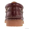 The back view of a burgundy leather boat shoe with a lug sole. Anteprima dell’immagine prodotto