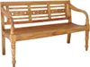A wooden bench on a white background. Produktbild-Vorschau
