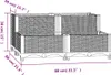 A diagram showing the dimensions of a raised garden bed. Anteprima dell’immagine prodotto