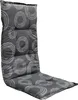 A gray chair cushion with a circular pattern, shown lying flat. Anteprima dell’immagine prodotto