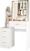 Coiffeuse Vicco Lisca Blanc 80cm avec miroir LED, Model Voir les images du produit 8