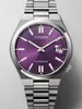 A close-up studio shot of a Citizen watch with a purple dial. Produktbild-Vorschau