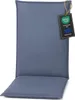 A blue chair cushion with a tag attached. Podgląd zdjęcia produktu
