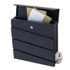 A dark gray mailbox with a newspaper slot and a lock is shown against a white background. Produktbild-Vorschau