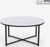Tavolo da soggiorno rotondo 80 cm in metallo e piano Anteprima dell’immagine prodotto 6
