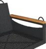 Hängesessel Schwarz 63x62x40 cm Poly Rattan Produktbild-Vorschau 7