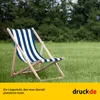 Chaise longue - rayures larges - bleu foncé - pliable - en Voir les images du produit 4