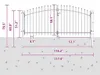 vidaXL Cancello doppio con serratura Woerden Grigio 299,5 x Anteprima dell’immagine prodotto 4