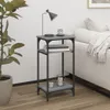 vidaXL Bočný stolík Grey Sonoma 40x30x75 cm Drevo Materiál Náhľad obrázku produktu 2