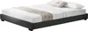 A bed frame with a mattress, sheets, and pillows, set against a white background. Produktbild-Vorschau