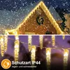 Peviasot 10M LED Eisregen Lichterkette LED Solar Eiszapfen Produktbild-Vorschau 6