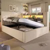Letto imbottito 140x200 cm con illuminazione a LED, spazio Anteprima dell’immagine prodotto 10