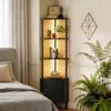 Eck-Bücherregal mit LED-Beleuchtung - 5-stöckiges Regal - Produktbild-Vorschau 2