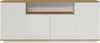 Dmora Credenza Aziz 44.5x180x75h cm Bianco, Apertura Anteprima dell’immagine prodotto 1