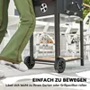 Outsunny Holzkohlegrill aus Edelstahl fahrbar Grillwagen Produktbild-Vorschau 9