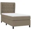vidaXL Boxspringbett mit Matratze Taupe 100x200 cm Stoff -  Produktbild-Vorschau 4